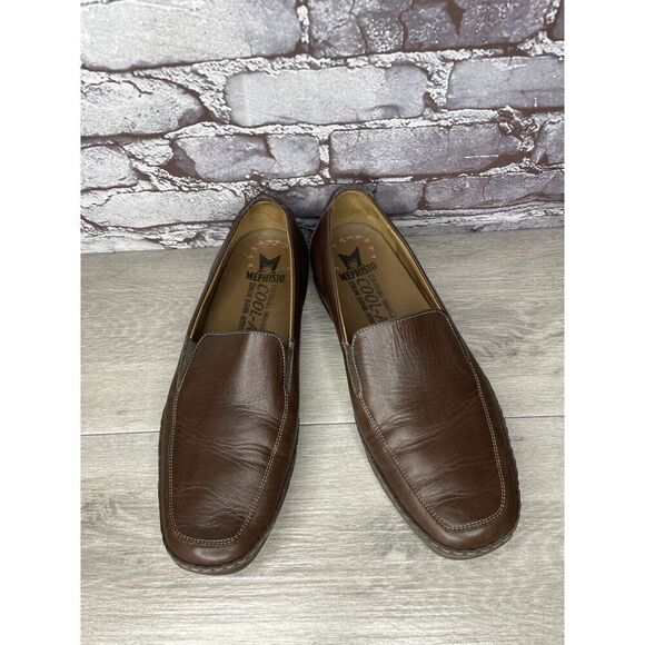 Mephisto Brown Leather Slip On Moc Cool Air Driving Loafers Men Sz 10.5M US/44EU main image 7
